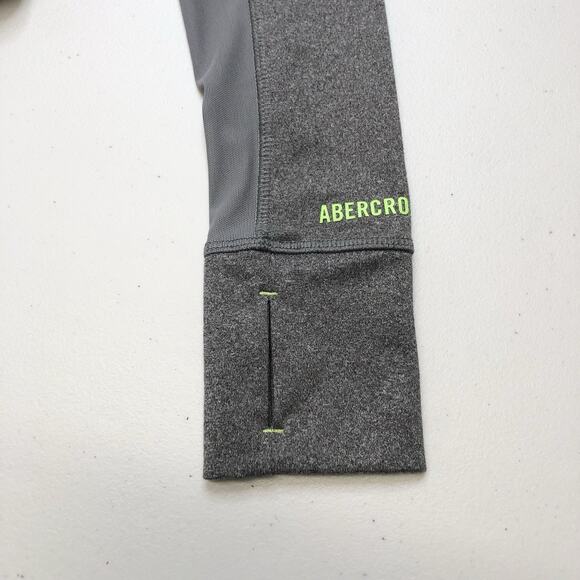 Abercrombie Women's Gray Athletic Pullover 1/4 Zip Sweatshirt Size XS Sporty - Picture 6 of 13